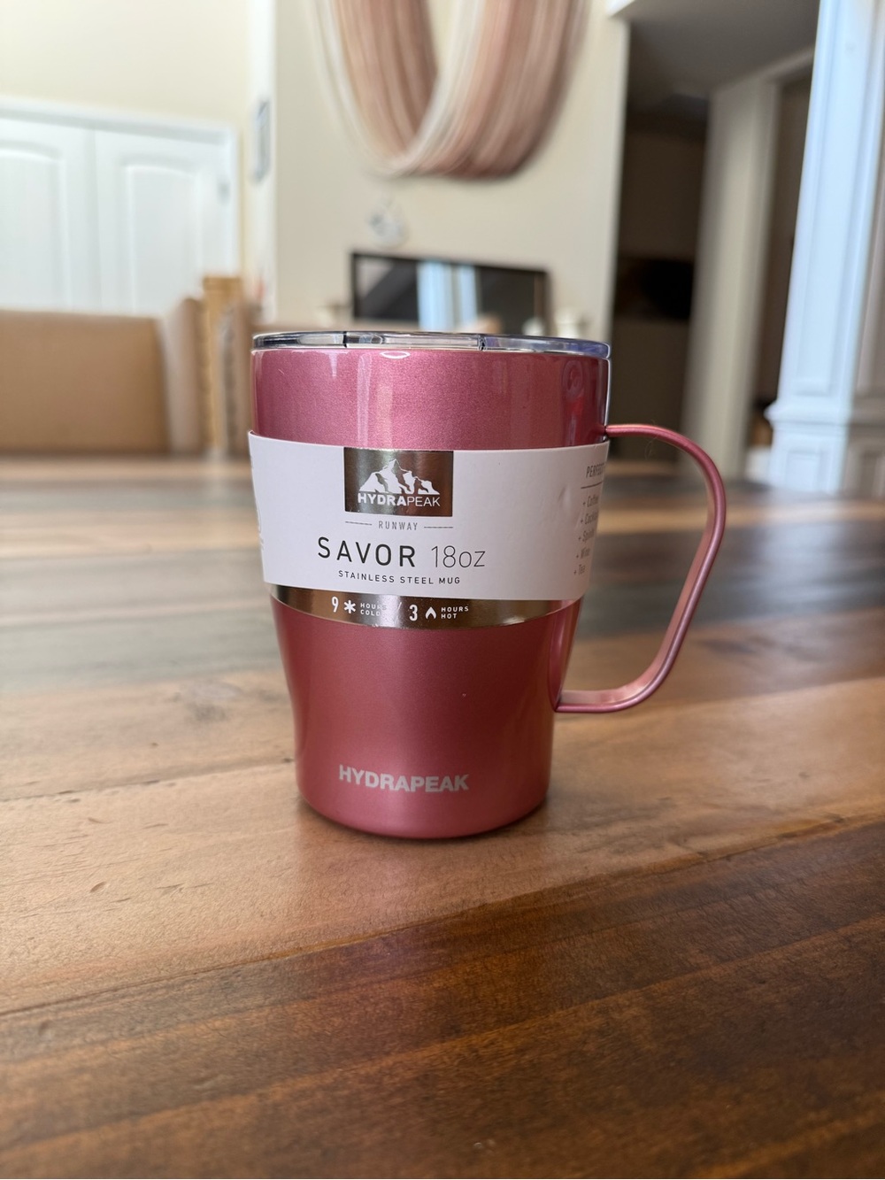 Hydrapeak Savor 18oz Stainless Steel Mug - Rose Pink